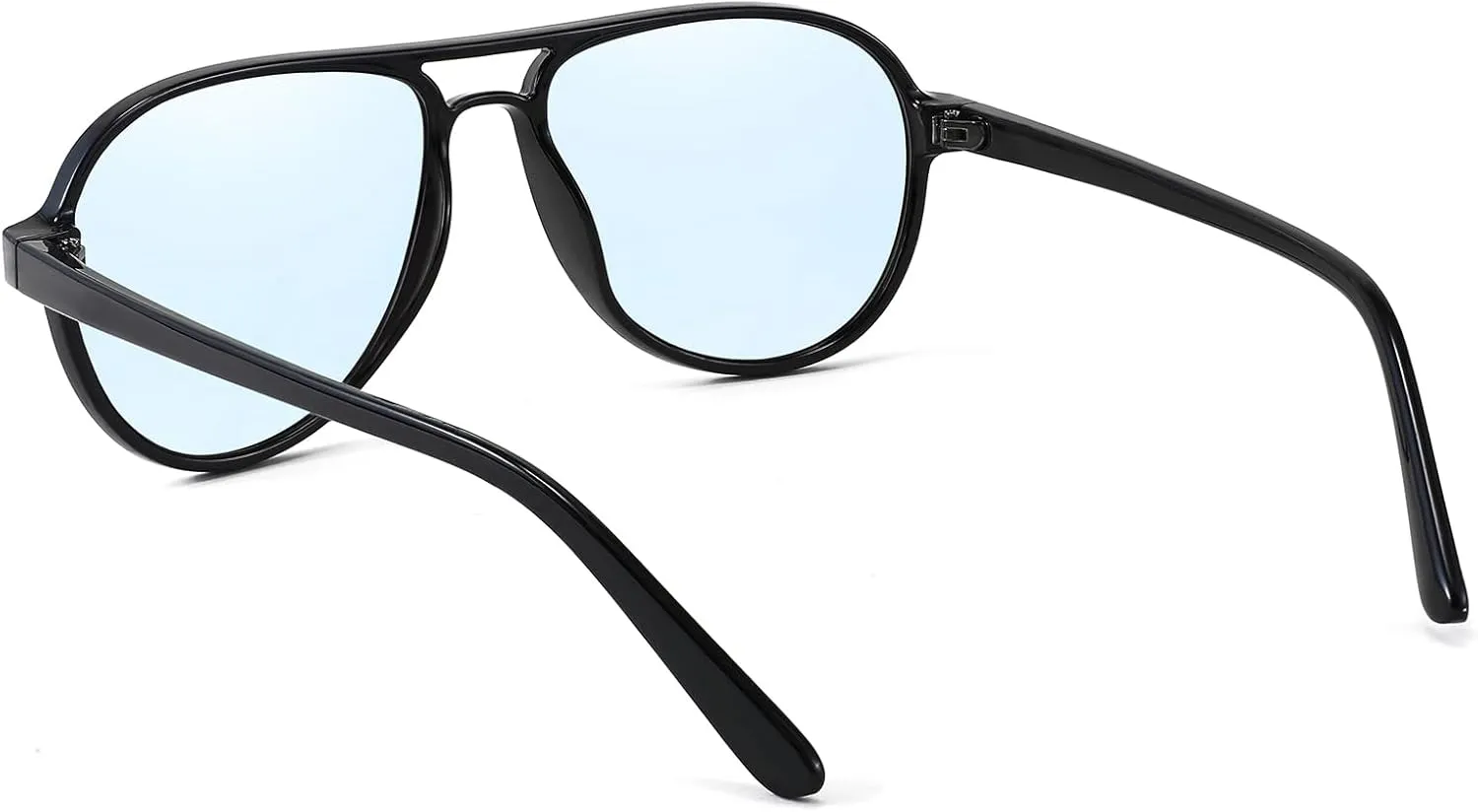 Retro Square Aviator Sunglasses for Women Mens Vintage Double Bridge Sun Glasses Lightweight 70s Shades