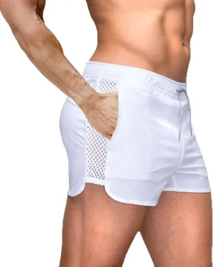 Rexcyril Men's Running Workout Shorts Quick Dry Gym Bodybuilding Athletic Shorts with Pockets