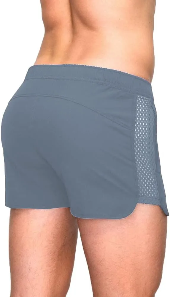 Rexcyril Men's Running Workout Shorts Quick Dry Gym Bodybuilding Athletic Shorts with Pockets