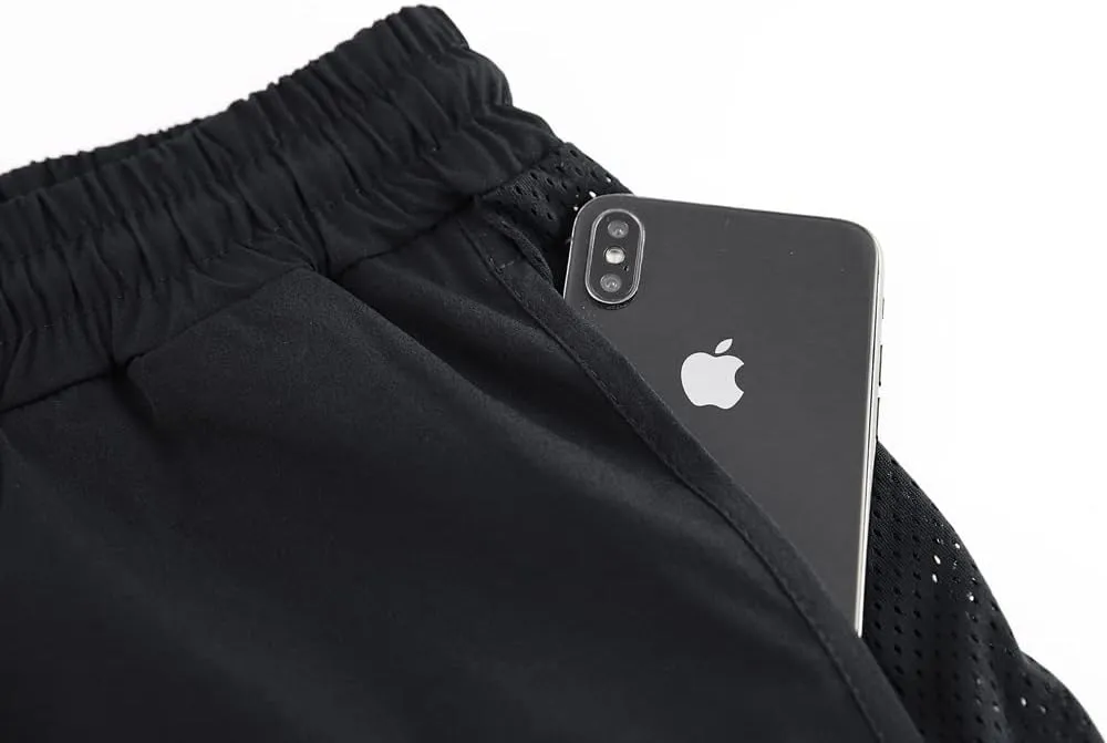Rexcyril Men's Running Workout Shorts Quick Dry Gym Bodybuilding Athletic Shorts with Pockets