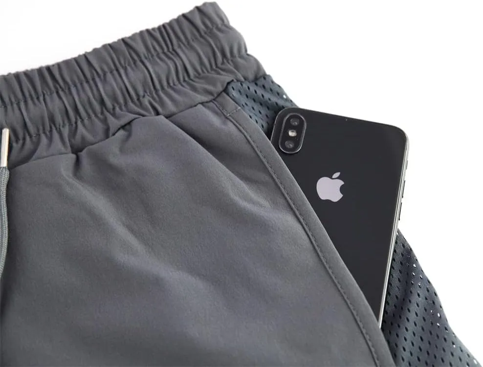 Rexcyril Men's Running Workout Shorts Quick Dry Gym Bodybuilding Athletic Shorts with Pockets