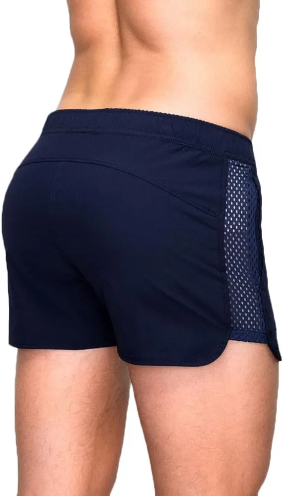 Rexcyril Men's Running Workout Shorts Quick Dry Gym Bodybuilding Athletic Shorts with Pockets