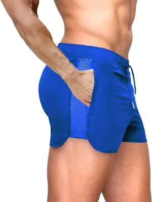 Rexcyril Men's Running Workout Shorts Quick Dry Gym Bodybuilding Athletic Shorts with Pockets