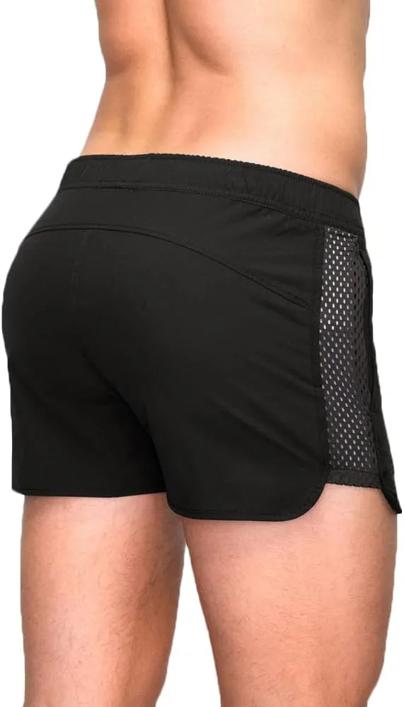 Rexcyril Men's Running Workout Shorts Quick Dry Gym Bodybuilding Athletic Shorts with Pockets