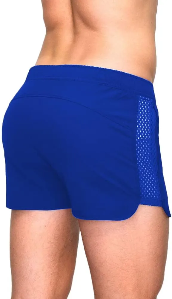 Rexcyril Men's Running Workout Shorts Quick Dry Gym Bodybuilding Athletic Shorts with Pockets