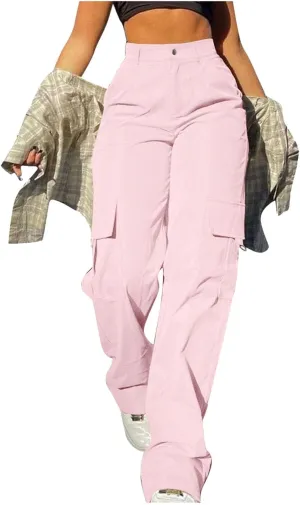 sdbrld Wide Leg Sweatpants Women Y2k Baggy Cargo Pants Wide Leg Sweatpants Women High Waisted Streetwear Joggers