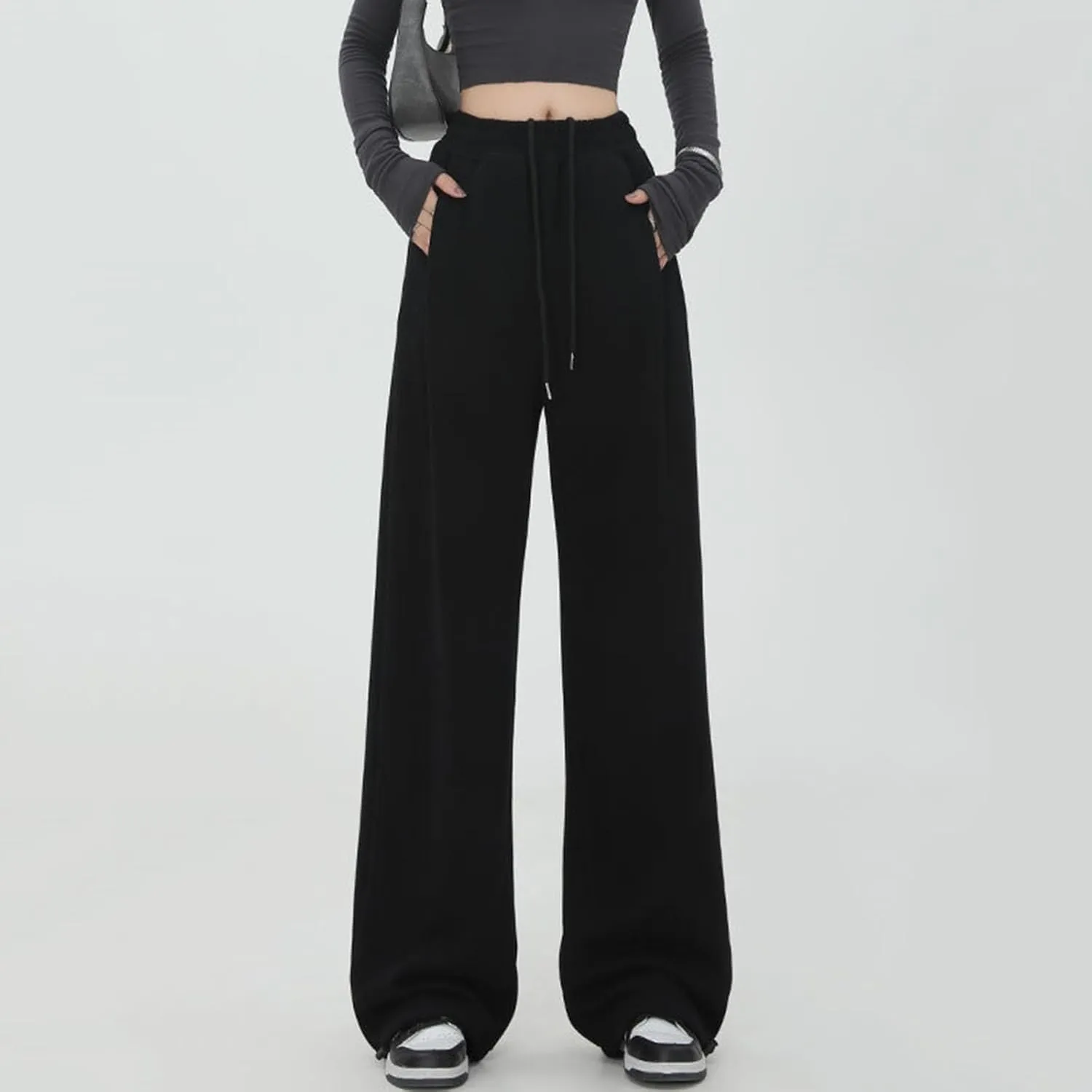 sdbrld Wide Leg Sweatpants Women Y2k Baggy Cargo Pants Wide Leg Sweatpants Women High Waisted Streetwear Joggers