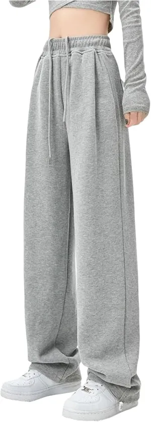sdbrld Wide Leg Sweatpants Women Y2k Baggy Cargo Pants Wide Leg Sweatpants Women High Waisted Streetwear Joggers