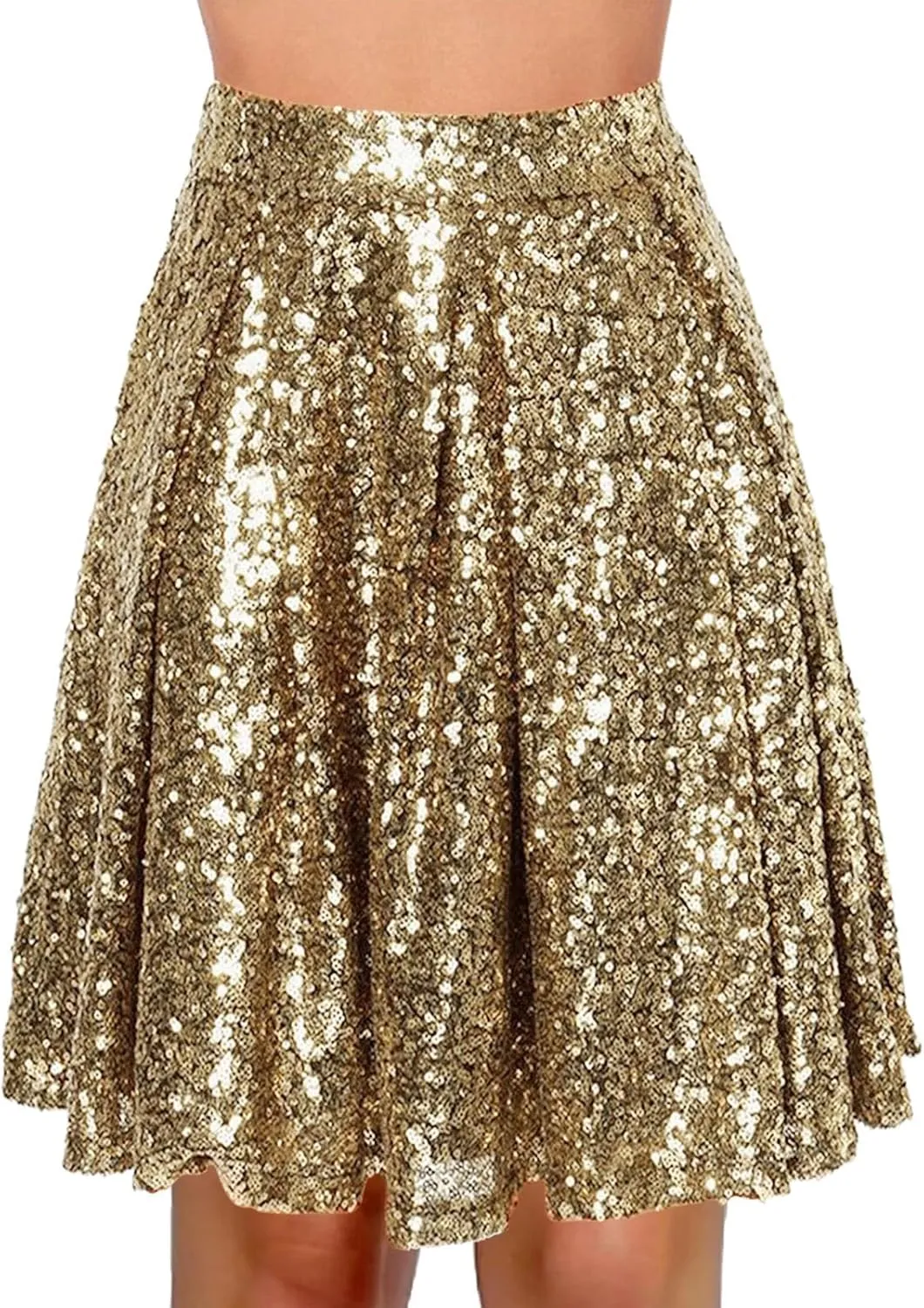 Sequin Skirt for Women Sparkly Glitter Mini Skirt Latin Women Dance Sexy Sparkly Skirt Shiny Skirt Night Black