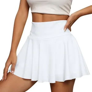 Skater Skirt for Women 2025 Casual Stretch Waist Flared Pleated Classic Mini Skirts, S-2XL