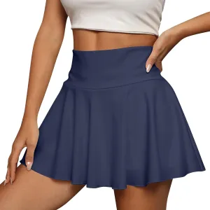 Skater Skirt for Women 2025 Casual Stretch Waist Flared Pleated Classic Mini Skirts, S-2XL