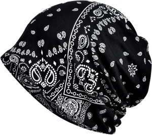 Slouchy Hat Sleeping Cap Headwear Head Wrap Cap for Men Women Baggy Knit Sleeping Hat