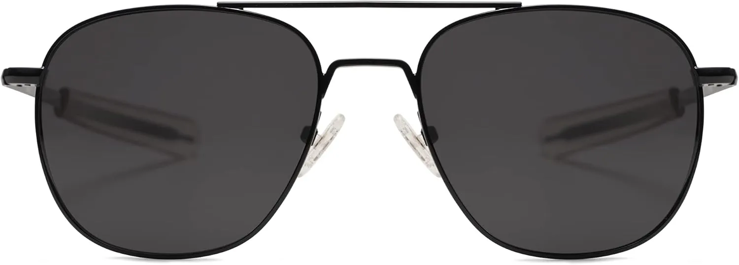 SOJOS Small Polarized Aviator Sunglasses for Men Women Classic Double Bridge Square Aviators SJ1179