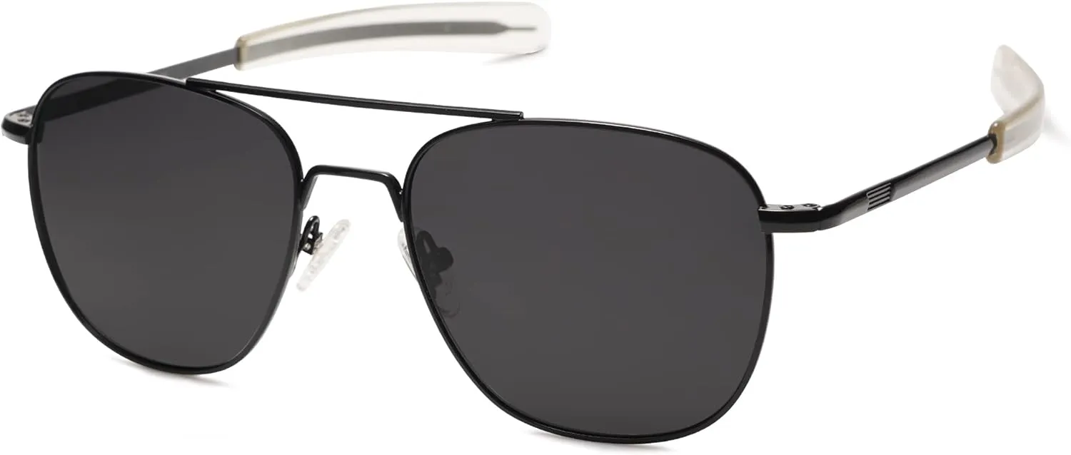SOJOS Small Polarized Aviator Sunglasses for Men Women Classic Double Bridge Square Aviators SJ1179