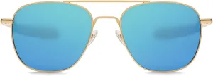 SOJOS Small Polarized Aviator Sunglasses for Men Women Classic Double Bridge Square Aviators SJ1179