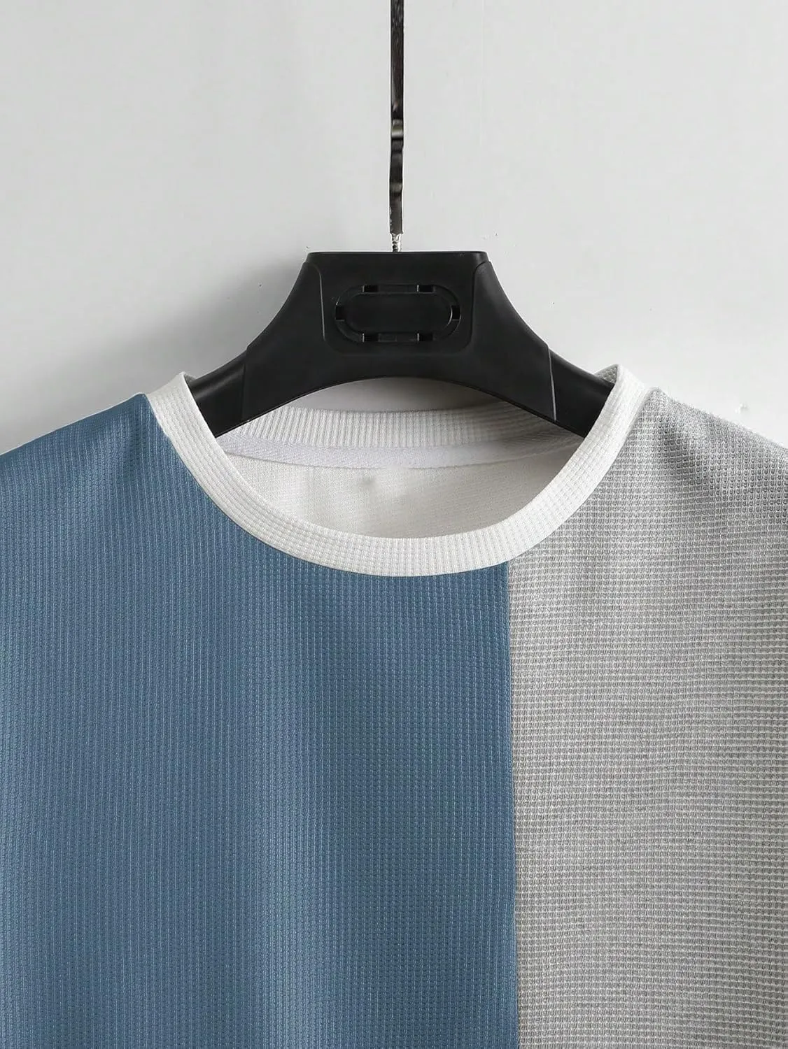 SOLY HUX Men's Color Block T Shirts Short Sleeve Round Neck Letter Print Tee Tops
