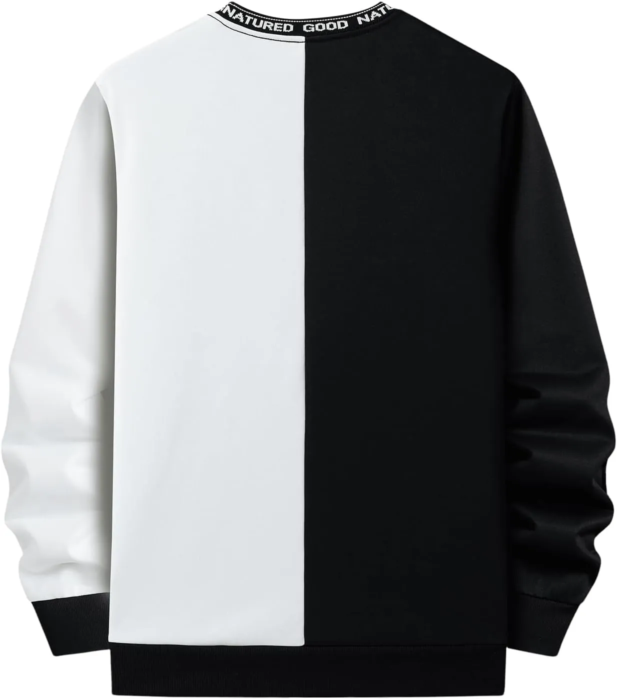SOLY HUX Men's Sweatshirt Color Block Letter Graphic Long Sleeve Crewneck Pullover Tops