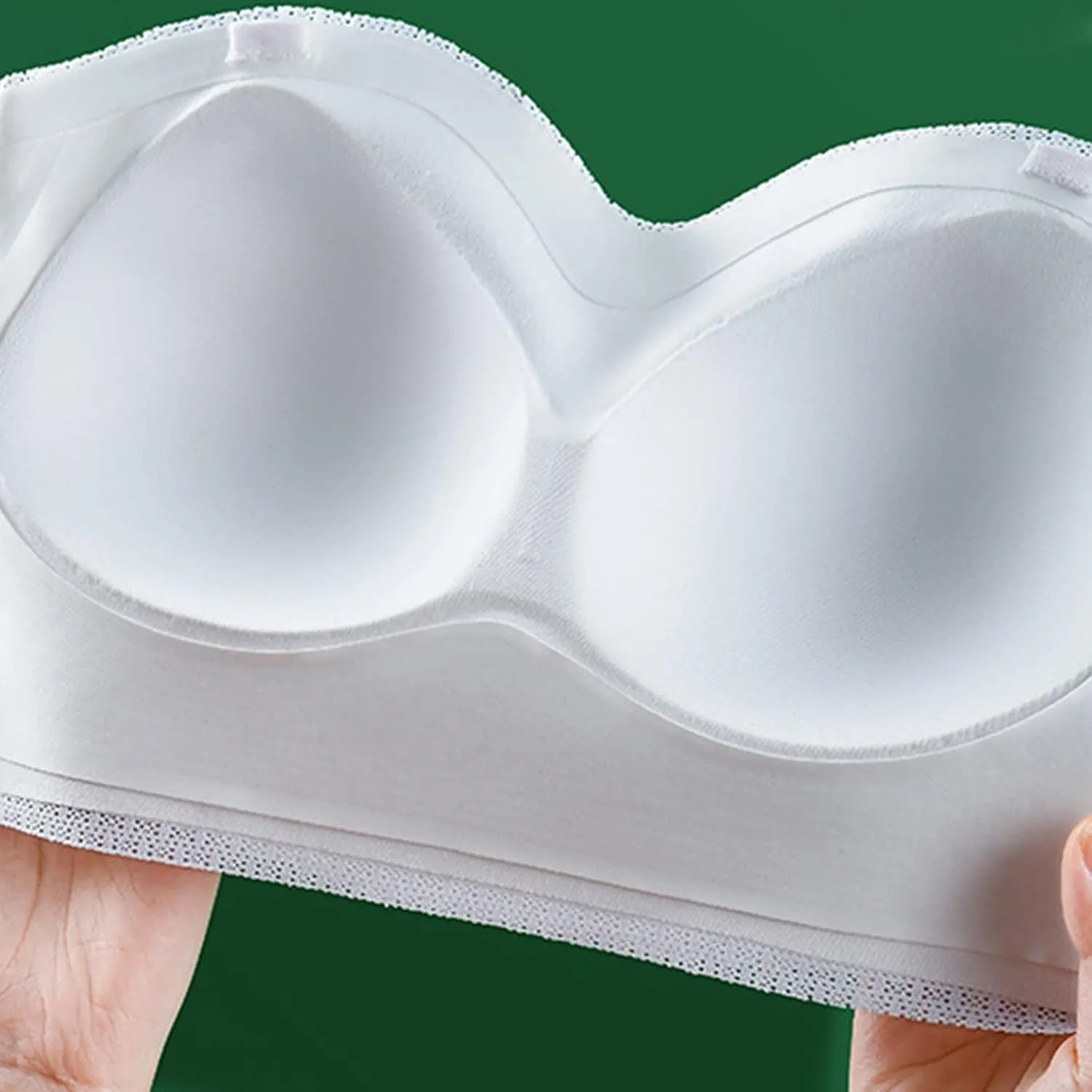 Strapless Bras for Womens Front Buckle Lift Bra Wirefree Push Up Seamless Detachable Straps Invisible Bandeau Bra