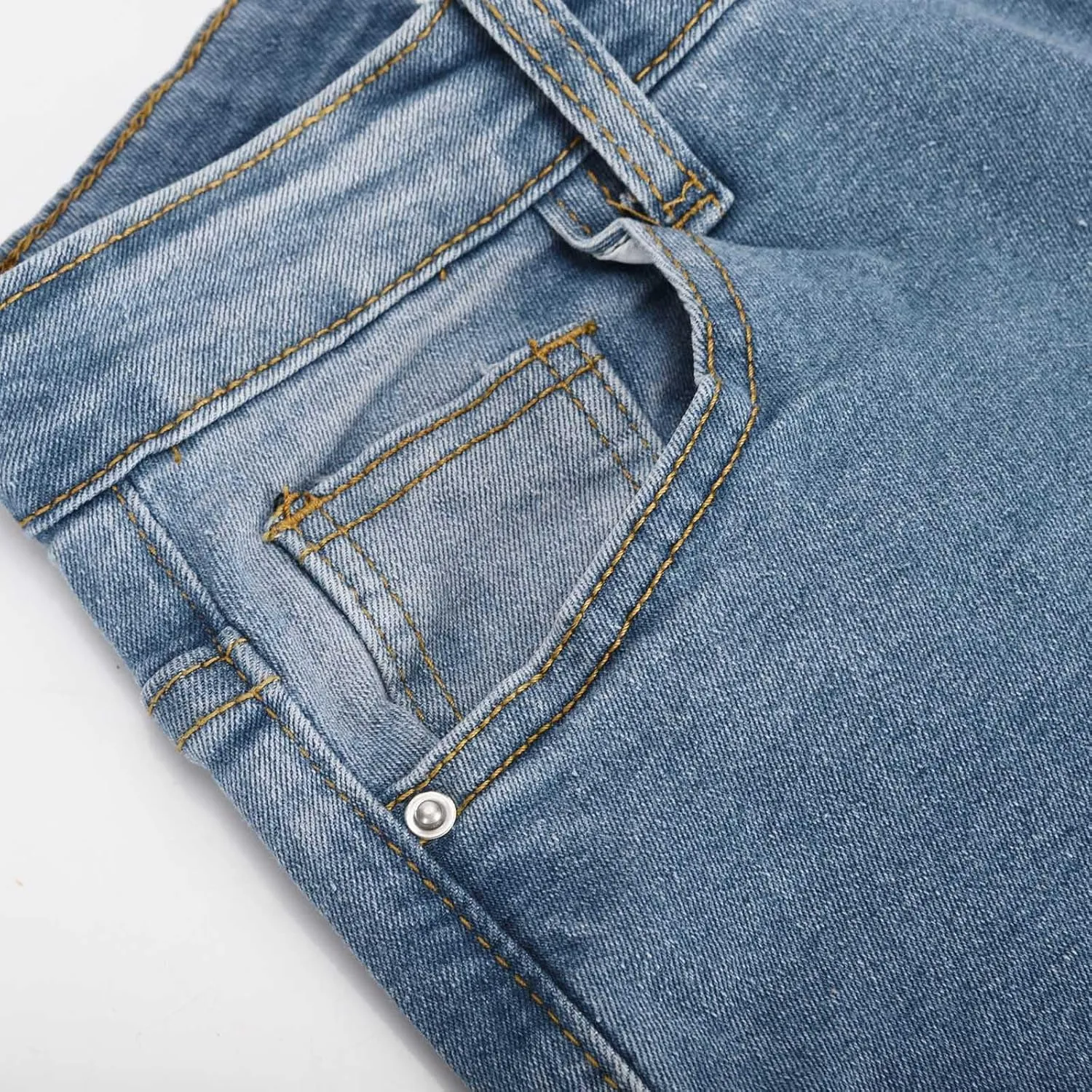 Stretchy Jeans for Women High Waist Button Micro Flare Jeans Pants Slim Fit Straight Leg Bootcut Flare Denim Trousers
