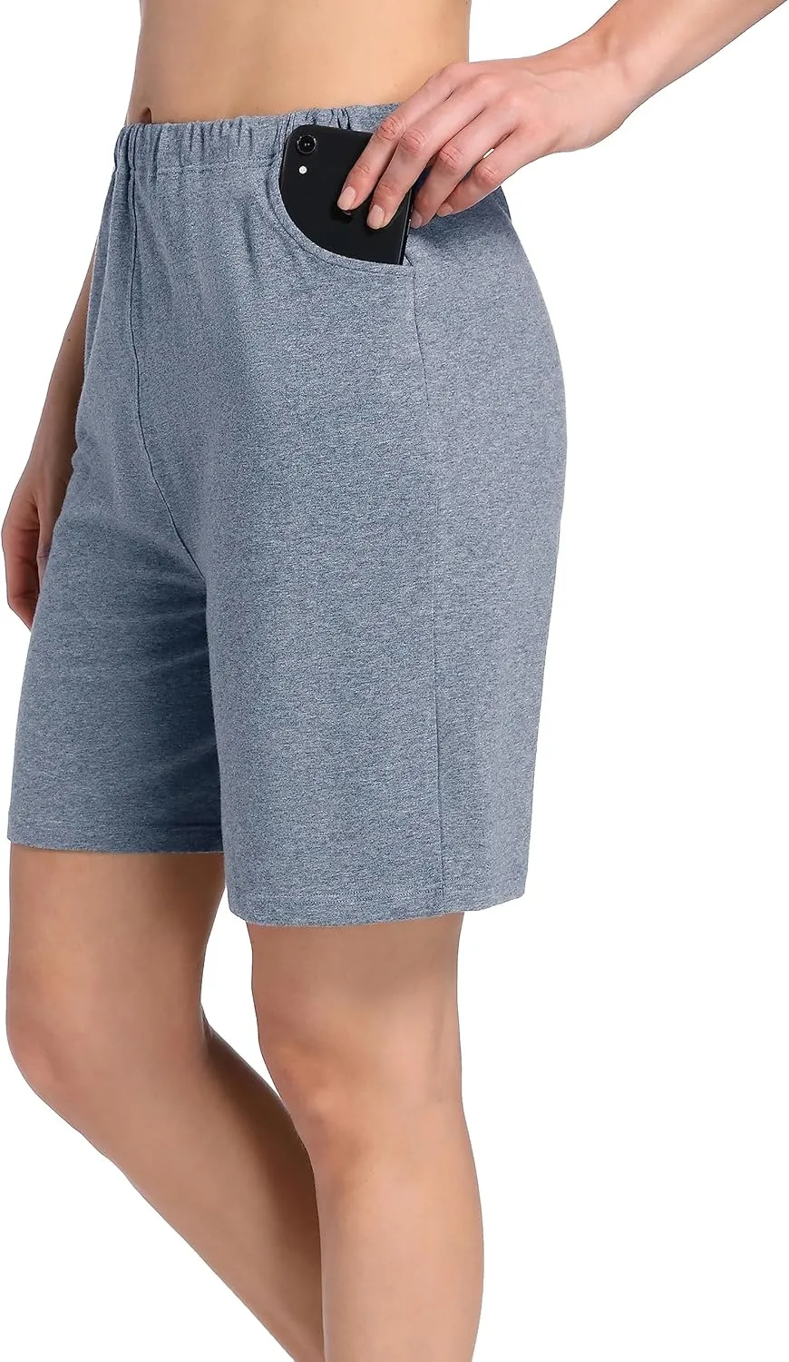 SUIEK Women's Maternity Shorts Lounge Workout Activewear Pregnancy Pants Maternity Cotton Pajamas - 3 Pack