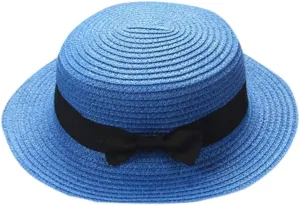 Summer Sun Hats for Girl Wide Brim Boater Hat Kids Foldable Packable Summer Beach Hat for Toddlers