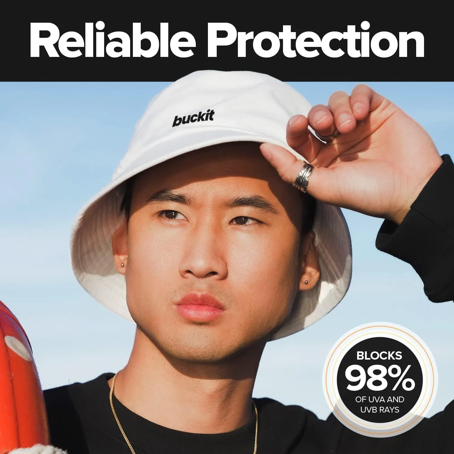 Sun Hat Bucket Hat for Men Women Beach Sun Hat Packable Travel Hat Wide Brim Mens Unisex Summer Hat Reversible Cotton
