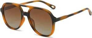 Sunglasses Unisex Double Bridge Sun Glasses Uv400 Vintage Shades for Women & Men Anti-glare Driving