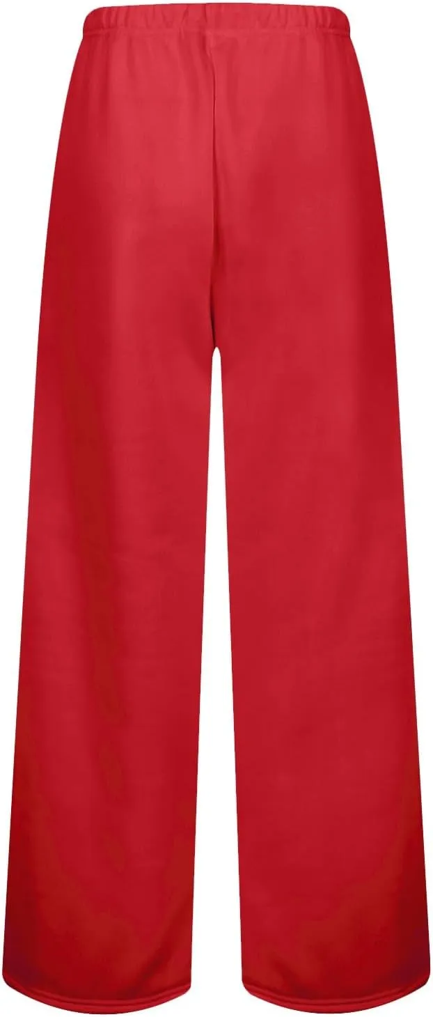 Sweatpants Women Baggy Drawstring High Waisted Wide Leg Pants Casual Winter Loose Comfy Fleece Joggers with Pockets