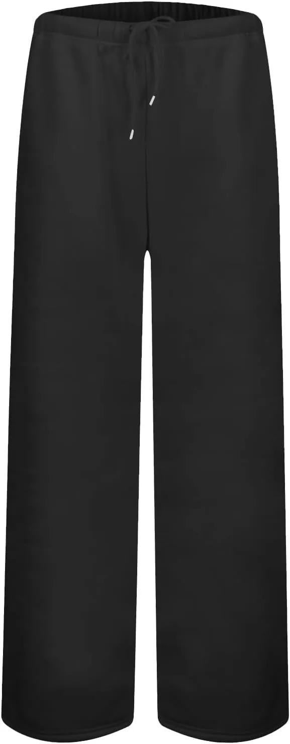 Sweatpants Women Baggy Drawstring High Waisted Wide Leg Pants Casual Winter Loose Comfy Fleece Joggers with Pockets