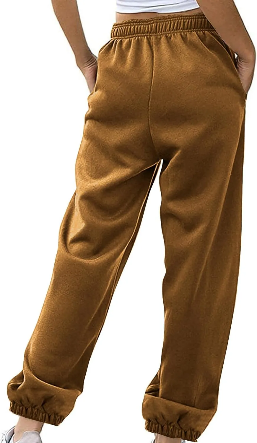 Sweatpants Women Baggy Drawstring Pants Spring High Waisted Joggers Athletic Workout Cargo Lounge Pants 2025