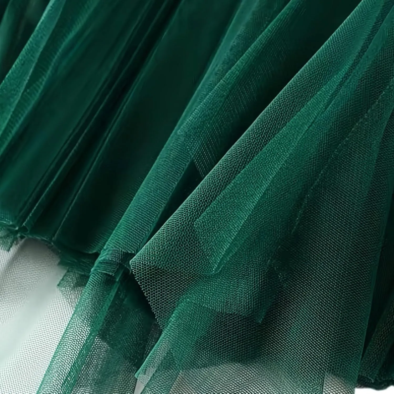 Tulle Skirts for Women Elastic Waist Midi Skirts Summer Flowy Skirts Puffy Tiered Skirt Trendy A Line Mesh Skirts