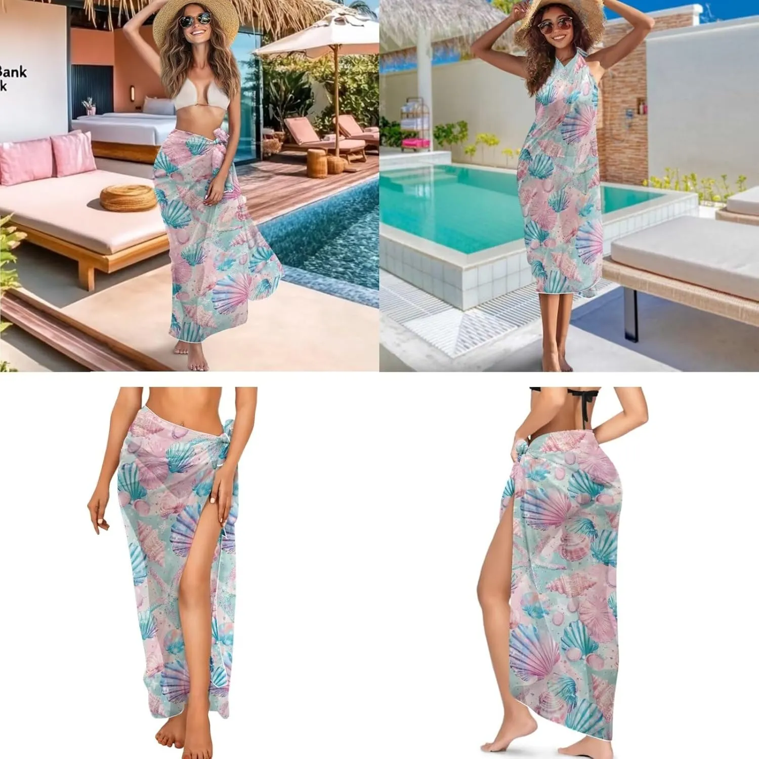 Two Piece Swimsuits One Piece Bathing Suit for Women Sexy High Waisted Bikini Bottoms Tummy Control Beachwear