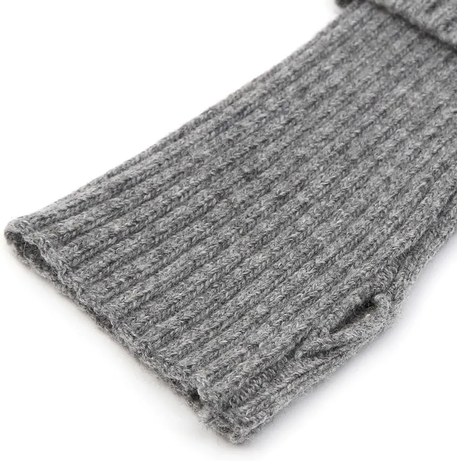 UNDERCONTROL Gold Brass Label Cashmere Blend Soft Warm Knit Touch Screen Fingerless Generous Long Gloves Korea Hand Warmer