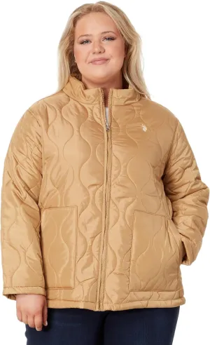 U.S. POLO ASSN. Plus Size Onion Quilted Liner Jacket with Elastic Hem