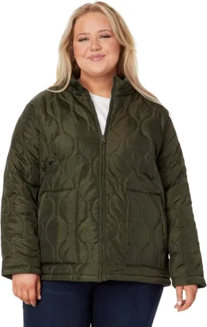 U.S. POLO ASSN. Plus Size Onion Quilted Liner Jacket with Elastic Hem