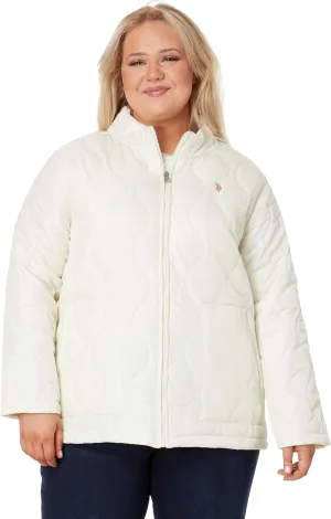 U.S. POLO ASSN. Plus Size Onion Quilted Liner Jacket with Elastic Hem