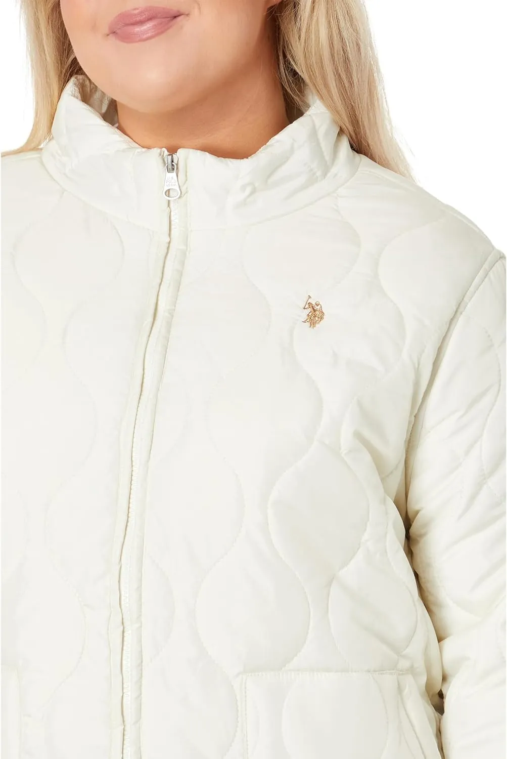 U.S. POLO ASSN. Plus Size Onion Quilted Liner Jacket with Elastic Hem