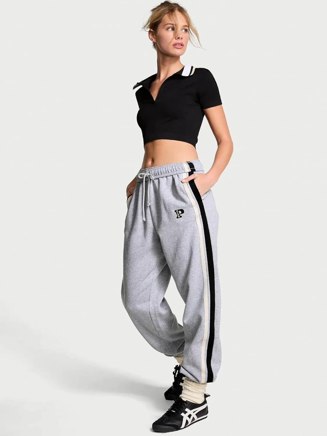 Victoria's Secret Women's PINK Logo Campus Sweatpants, Womens Sweatpants, (XS-XXL)