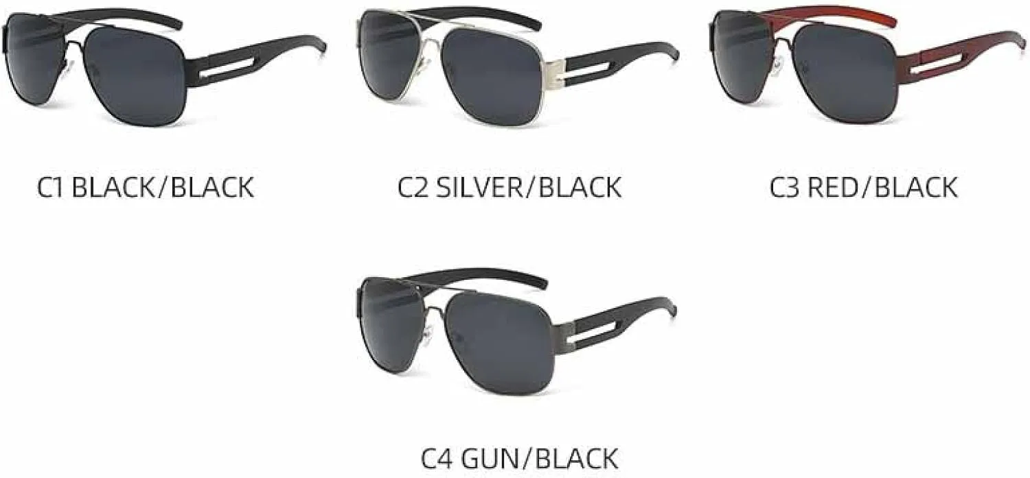 Vintage Classic Double Bridge Sunglasses Men Women Trendy Luxury Travel Driving Sunglasses Uv400