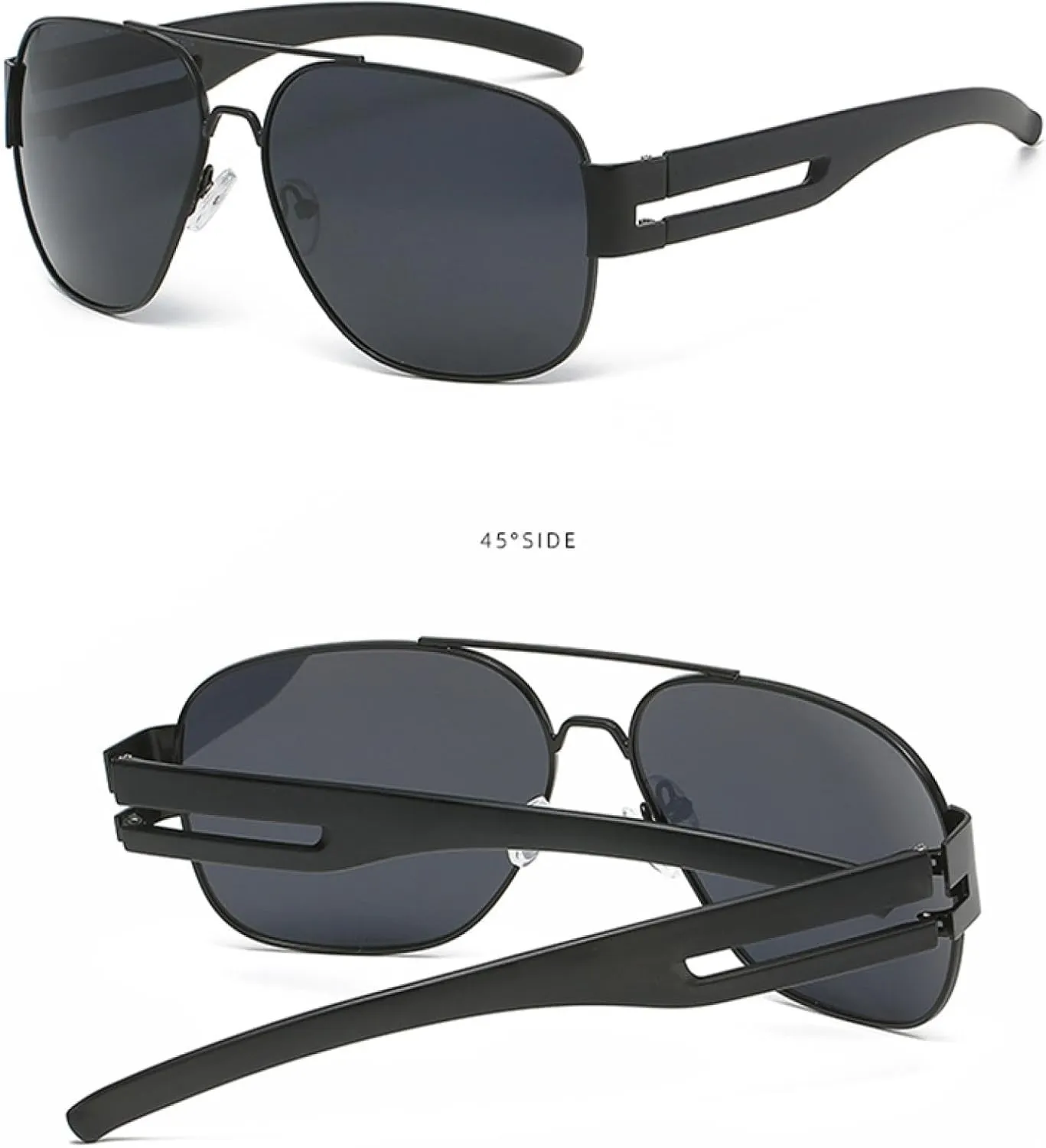 Vintage Classic Double Bridge Sunglasses Men Women Trendy Luxury Travel Driving Sunglasses Uv400