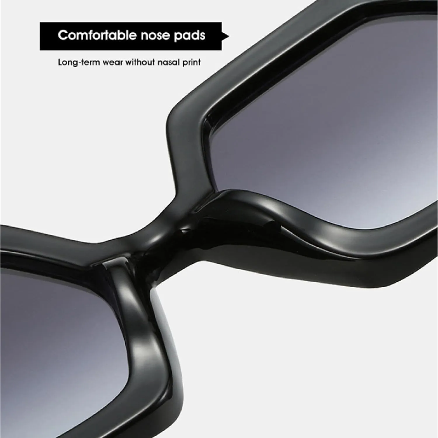 Vintage Polygon Sunglasses for Women Fashion Metal Rivets Uv400 Trending Men Gradient