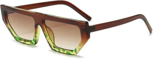 Vintage Square Sunglasses for Women Men Cat Eye Sunglasses Thick Frame Eyewear Female Fashion Polygon Sun Glasses
