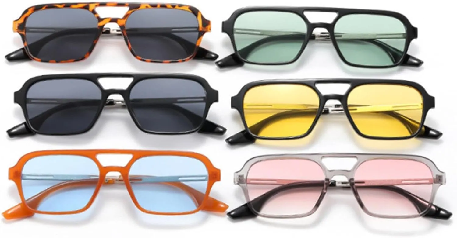 Vintage Sunglasses for Women Men Luxury Small Rectangle Female