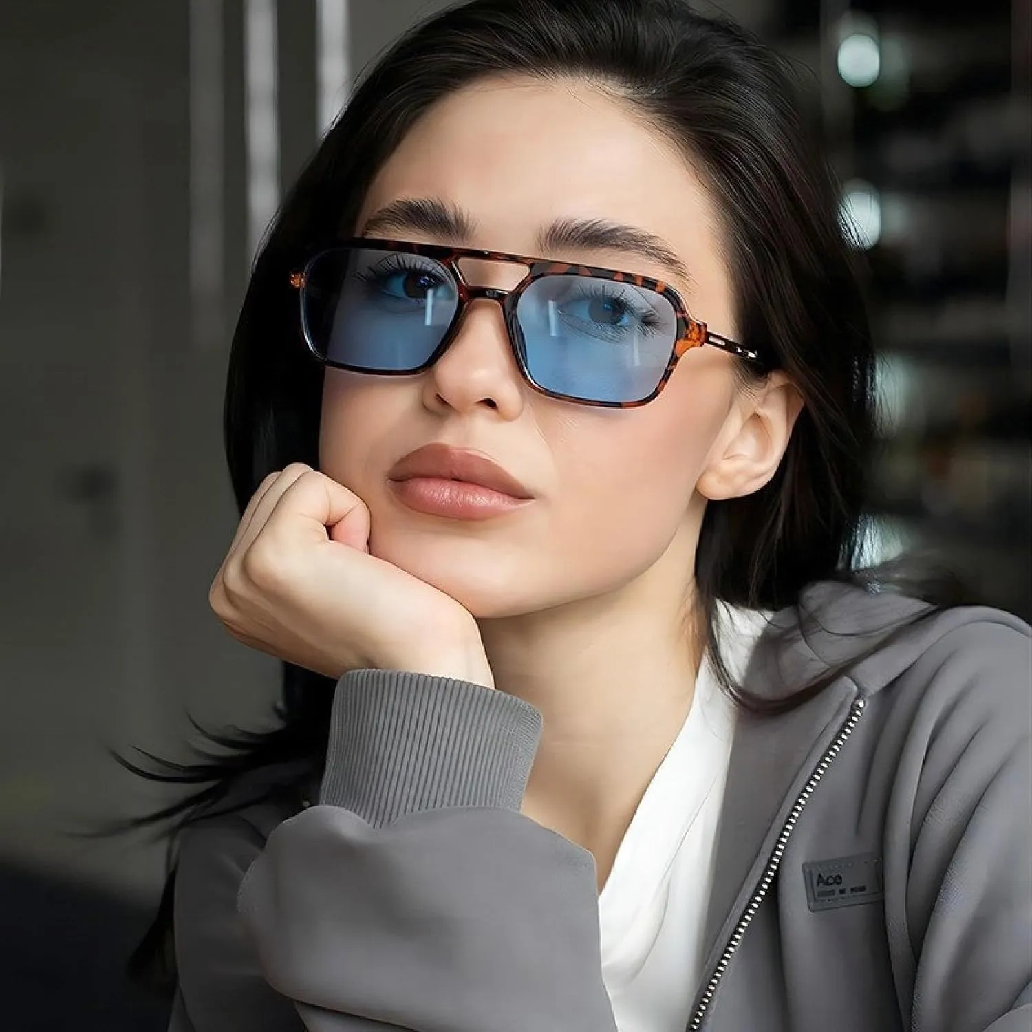 Vintage Sunglasses for Women Men Luxury Small Rectangle Female