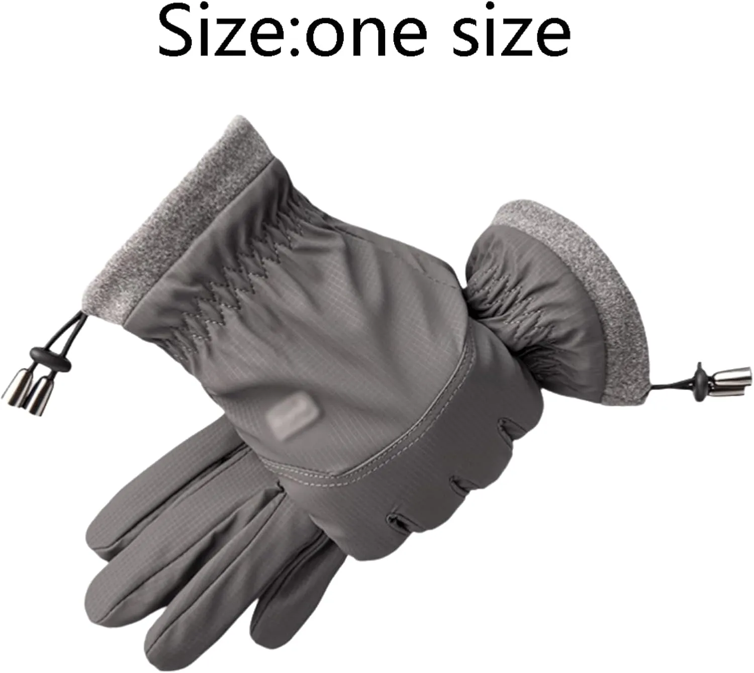 Warm Pu Mittens with Touch Screen Fingers Thickened Soft Ski Mittens with Warm Lining Unisex Winter Glove for Cycling Running Comfortable