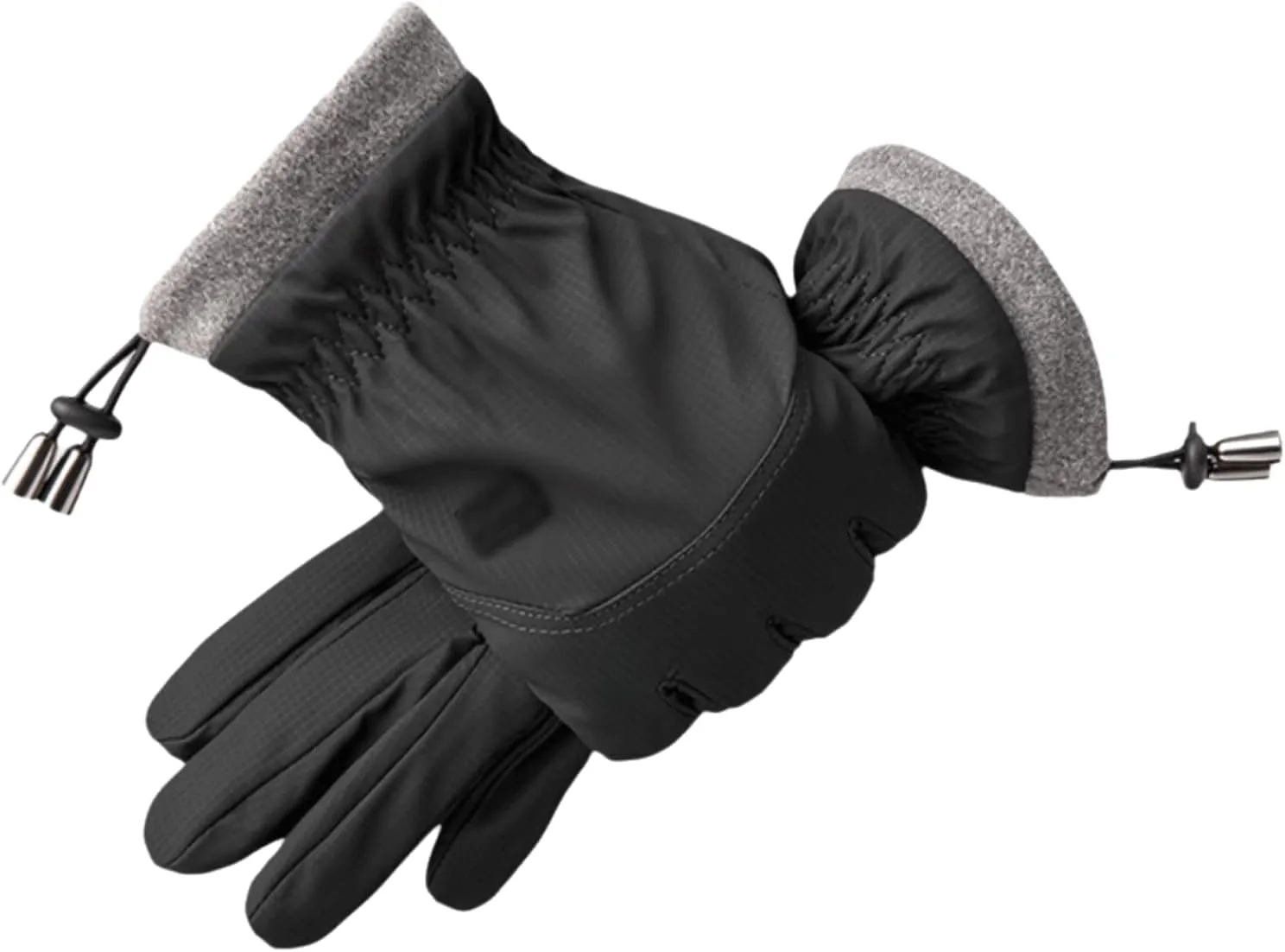 Warm Pu Mittens with Touch Screen Fingers Thickened Soft Ski Mittens with Warm Lining Unisex Winter Glove for Cycling Running Comfortable