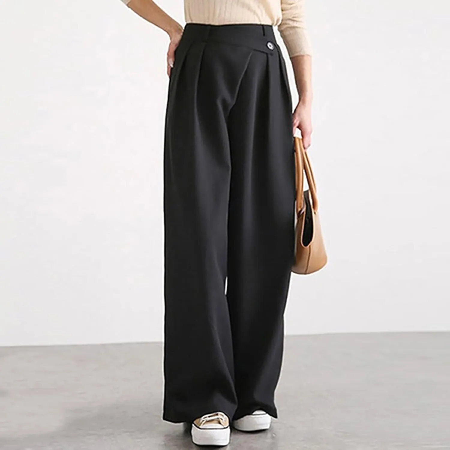 Wide Leg Athletic Fit Lounge Print Wide Leg Joggers Elastic High Waist Pants with Pockets Fleece Lined Joggers Baggy