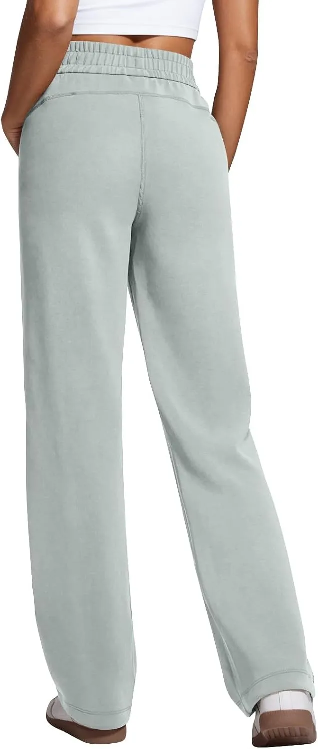 Wide Leg Sweatpants Women Modal Drawstring High Waisted Lounge Pants Travel Casual Sweat Pants with Pockets