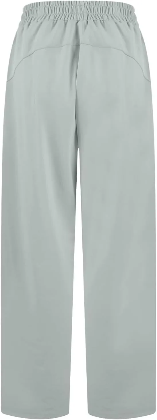 Wide Leg Sweatpants Women Modal Drawstring High Waisted Lounge Pants Travel Casual Sweat Pants with Pockets