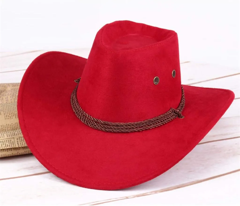 Women Men Western Cowboy Hats Unisex Adult Wide Brim Outdoor Sun Hat Western Party Western Style Wide Brim Cowboy Hat